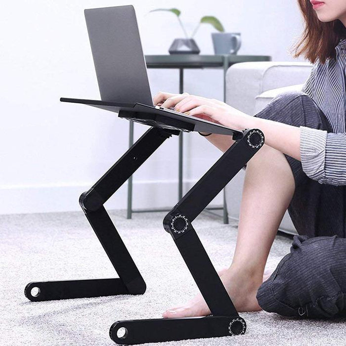 Ergonomic Folding Laptop Table Desk (Mouse Pad Included)